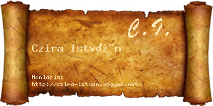 Czira István névjegykártya
