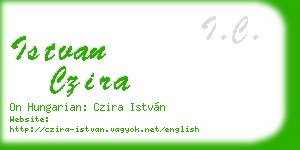 istvan czira business card